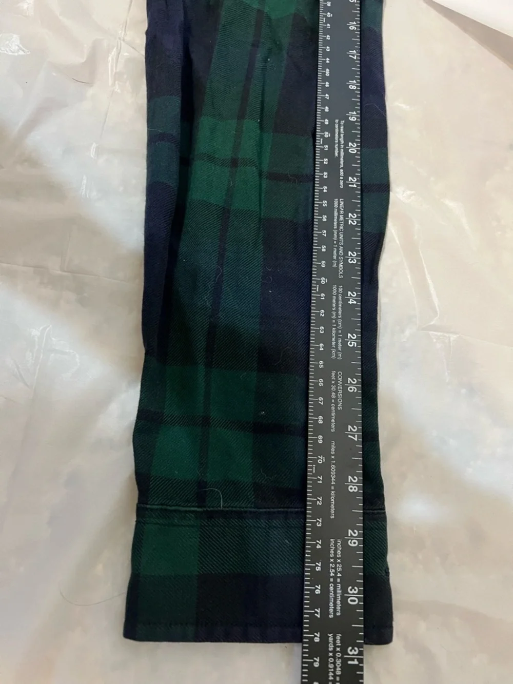 J.Crew Blackwatch Plaid Button‎ Down Shirt Medium Green Navy Flannel